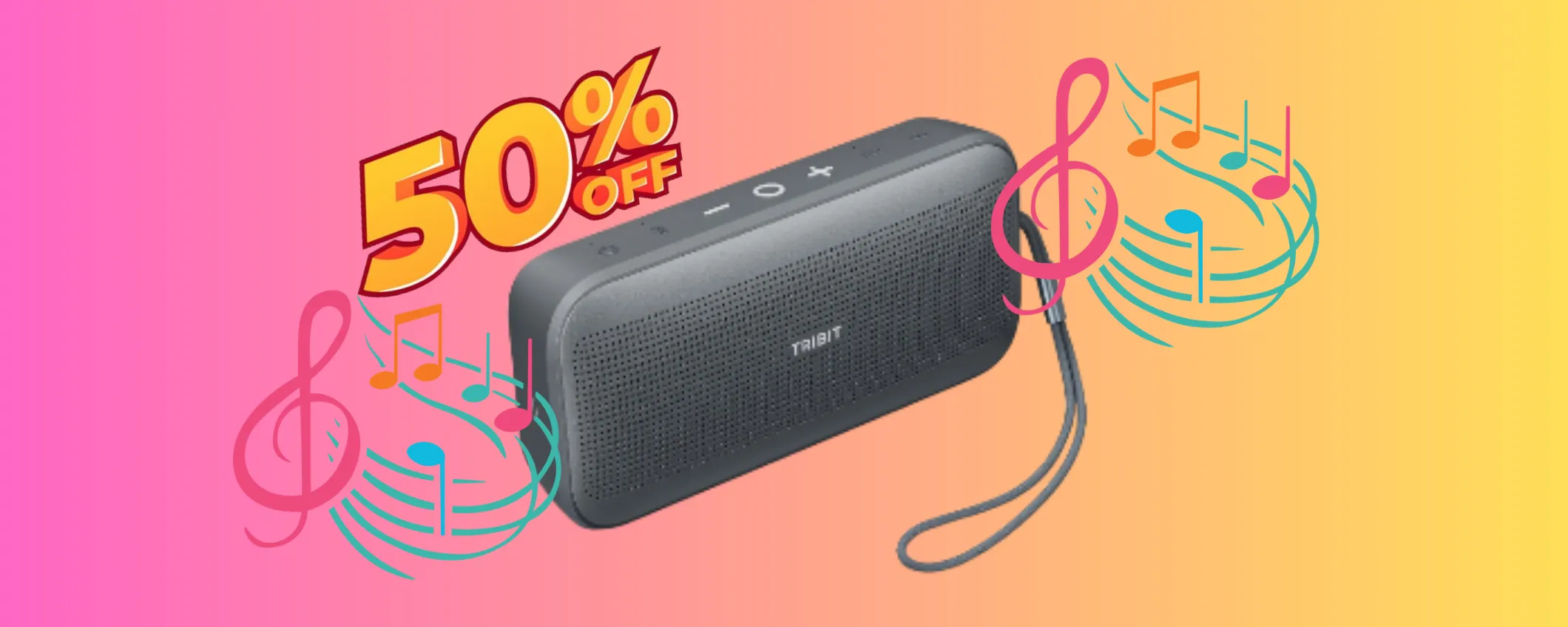 Cassa portatile Tribit a metà prezzo: applica il coupon sconto Amazon