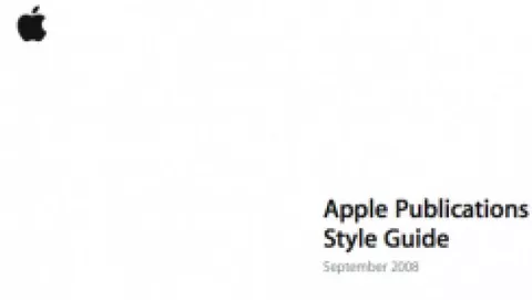 Apple rende disponibile la propria guida allo stile 2008
