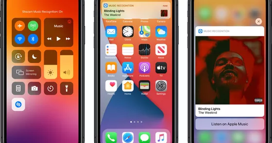 iOS 14.2 Beta porta Shazam nel Centro di Controllo