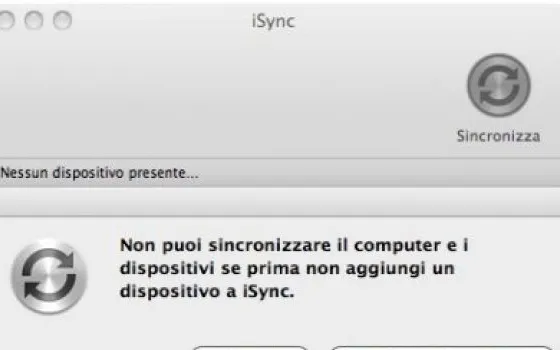 Lion: niente iSync?