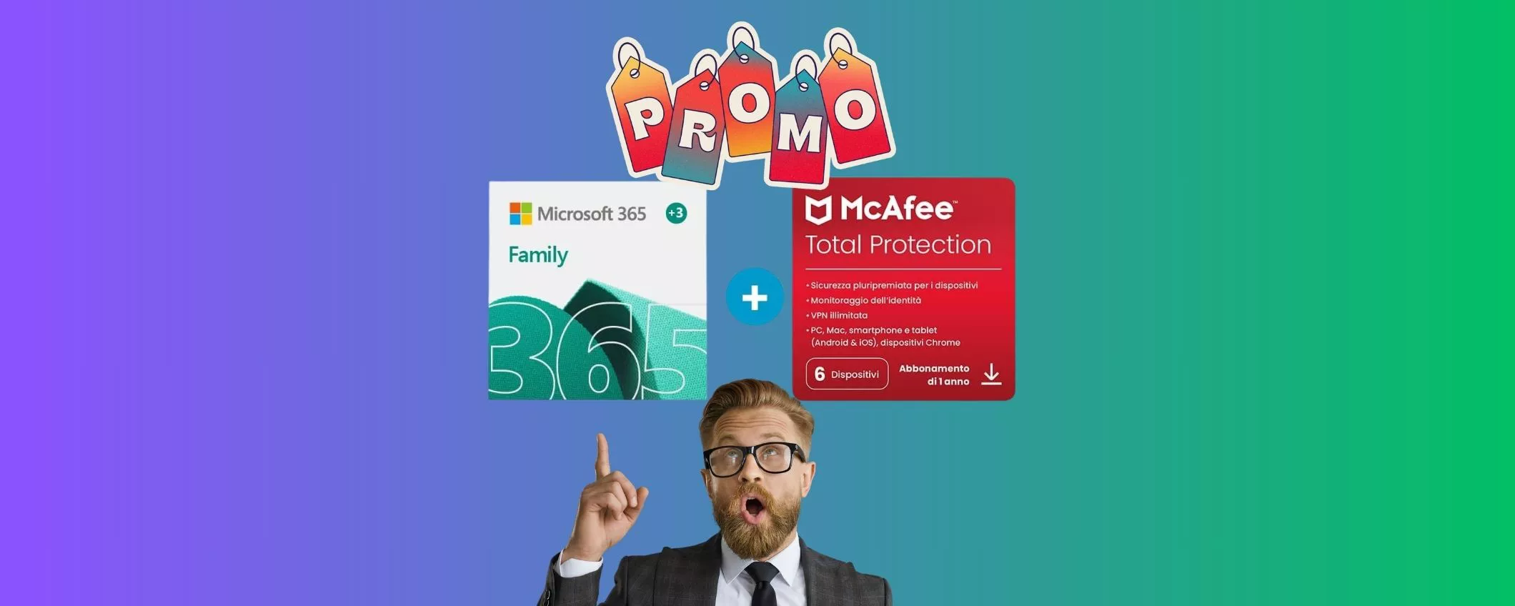 Microsoft 365 & McAfee: lavoro e protezione in SCONTO!