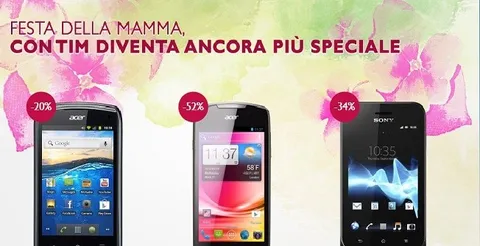 TIM: smartphone scontati per la festa della mamma
