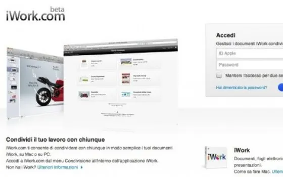 Apple, mail agli utenti per la chiusura di iWork.com il 31 luglio
