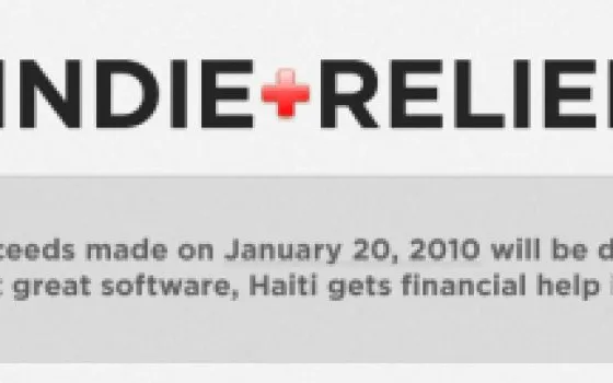 Indie Relief: sviluppatori Mac e iPhone per aiutare Haiti