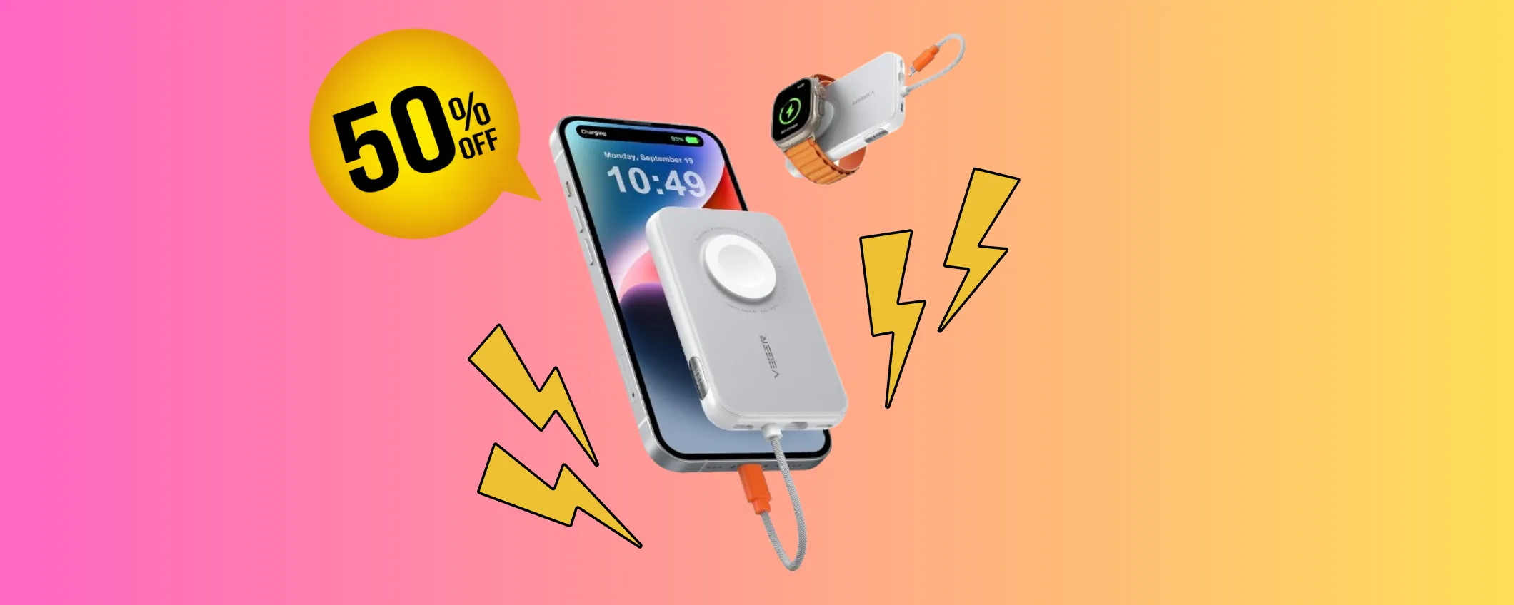 Power Bank portatile con ricarica rapida a metà prezzo: con il coupon lo paghi solo 9€
