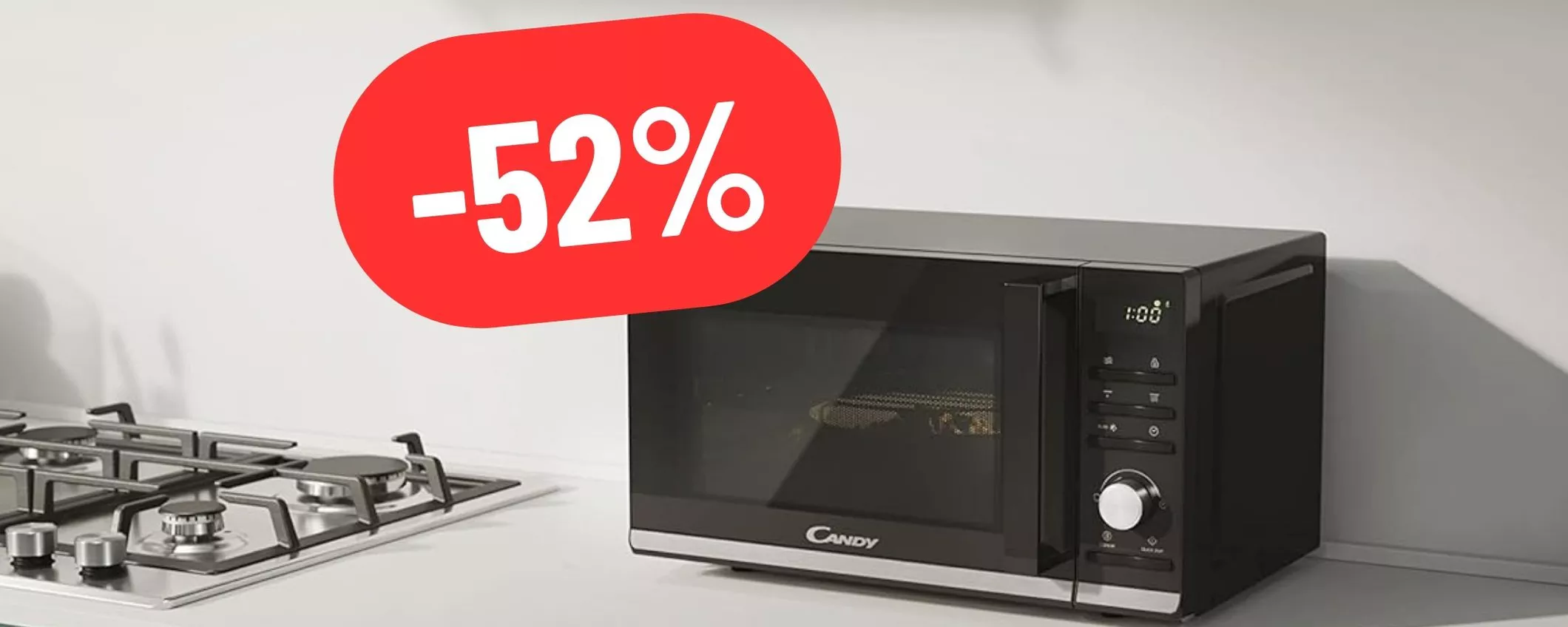 L'alleato per eccellenza in cucina è in offerta: Forno a Microonde Candy al 52% di sconto