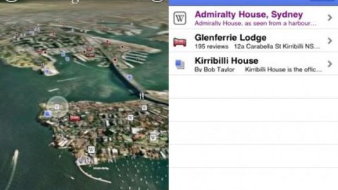 Google Earth per iPhone visualizza le mappe personalizzate degli utenti