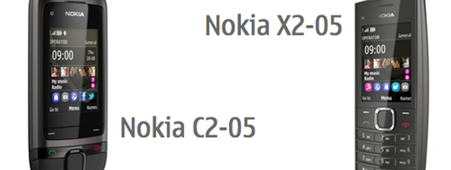 Nokia X2-05 e C2-05, cellulari social per tutti