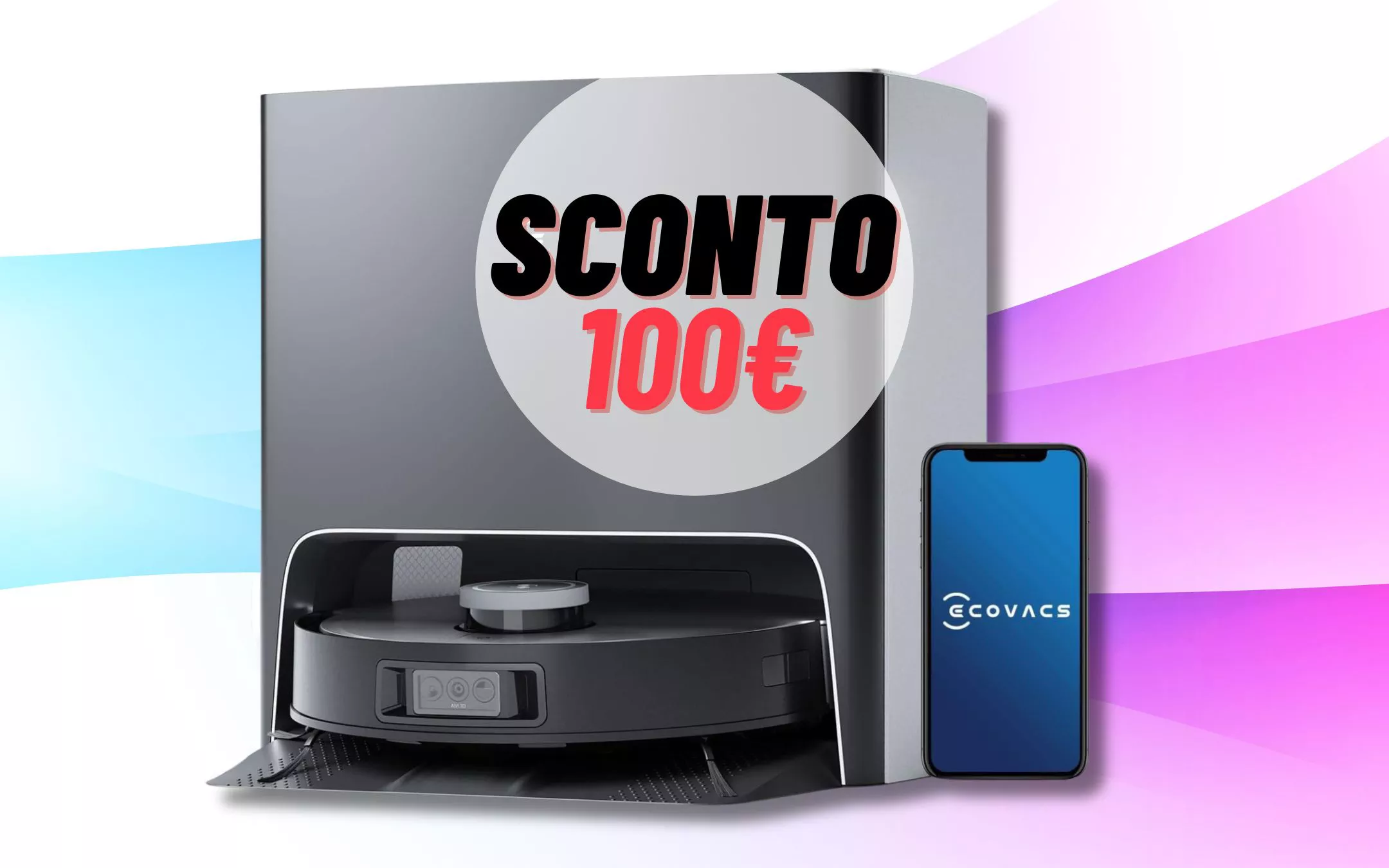 SCONTO 100€ per Ecovacs Robot aspirapolvere e lavapavimenti - Melablog