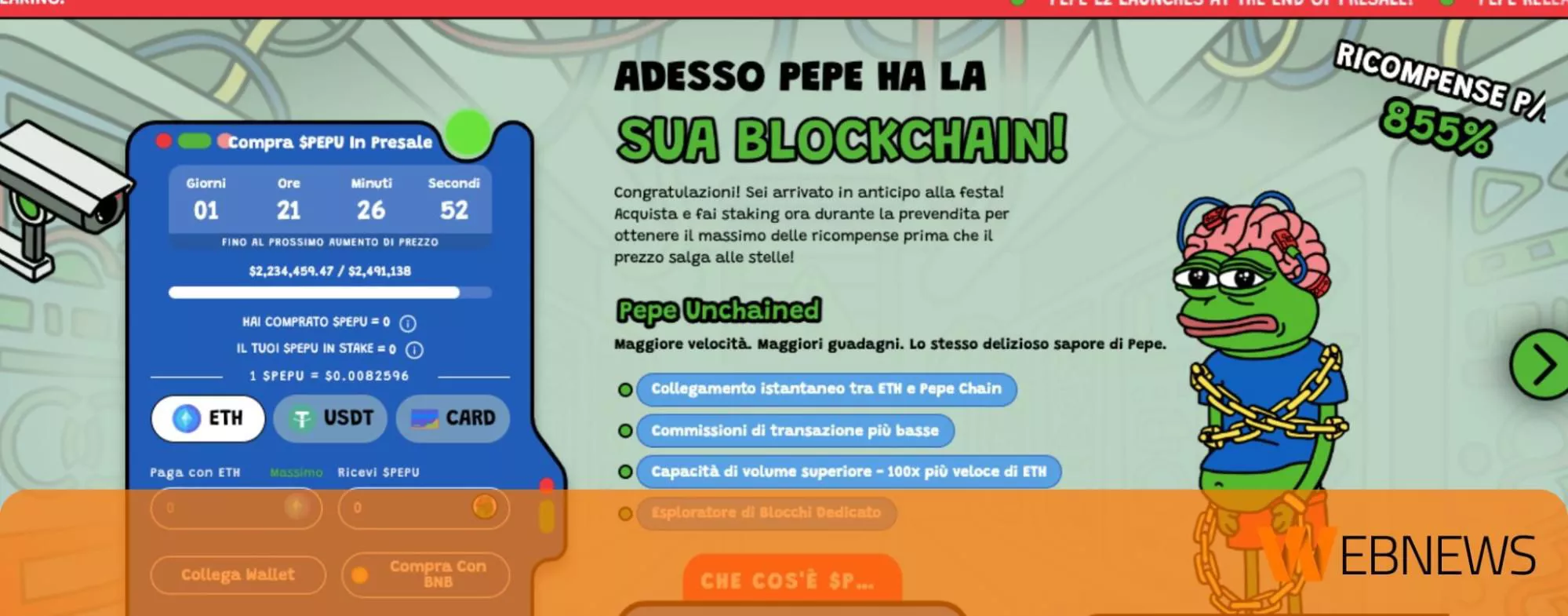 Pepe Unchained supera i 12 milioni di dollari in prevendita - Sarà la prossima crypto a esplodere?