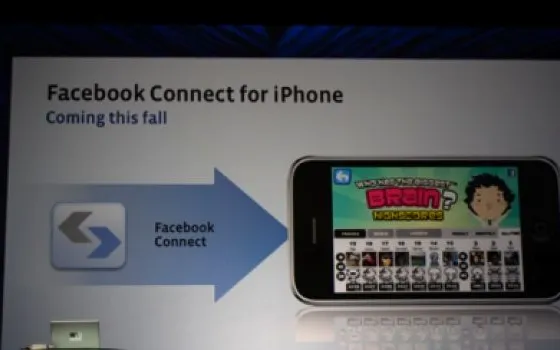 Facebook Connect arriverà sull'iPhone entro l'autunno