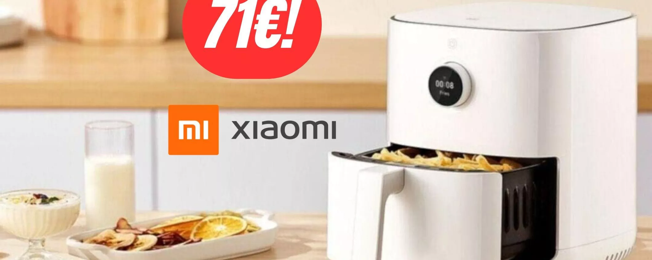 Cucina ottimi piatti ma in modo sano e sostenibile: friggitrice ad aria Xiaomi al 41% di sconto