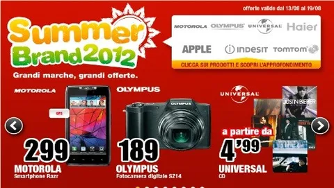 Mediaworld Summer Brand 2012: le nuove offerte di questa settimana