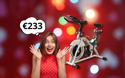 Resta in forma dopo le feste! Cyclette con Monitor LCD, Volano 15kg e Manubrio Regolabile a soli 233 euro!