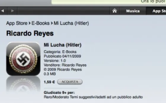 Imperdonabile svista: il Mein Kampf su App Store