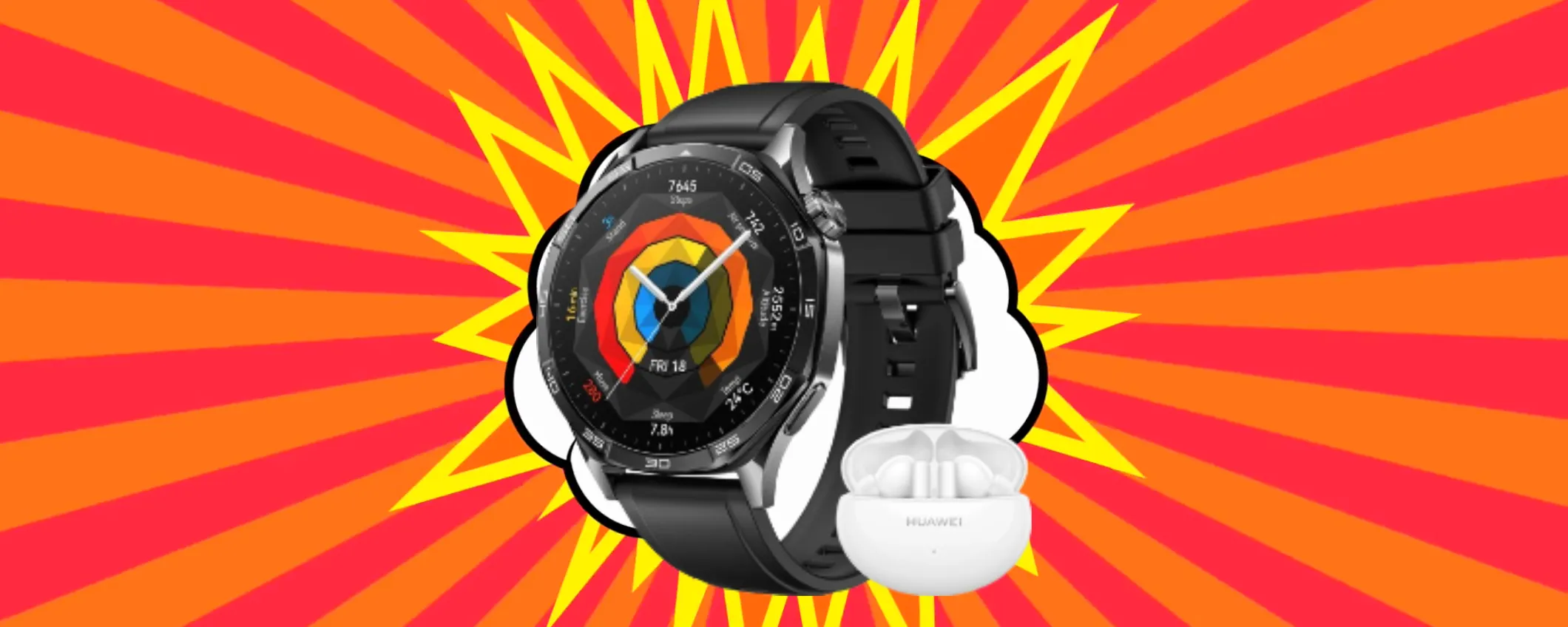 HUAWEI Watch GT 5 + FreeBuds 5i: bundle eccezionale in maxi sconto (-34%)