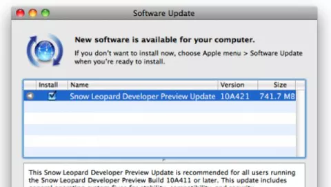 Apple Mac OS X Snow Leopard: 10A421