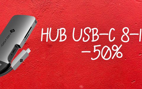 Hub USB-C 8-in-1 REGALATO su Amazon: lo SCONTO è del 50%