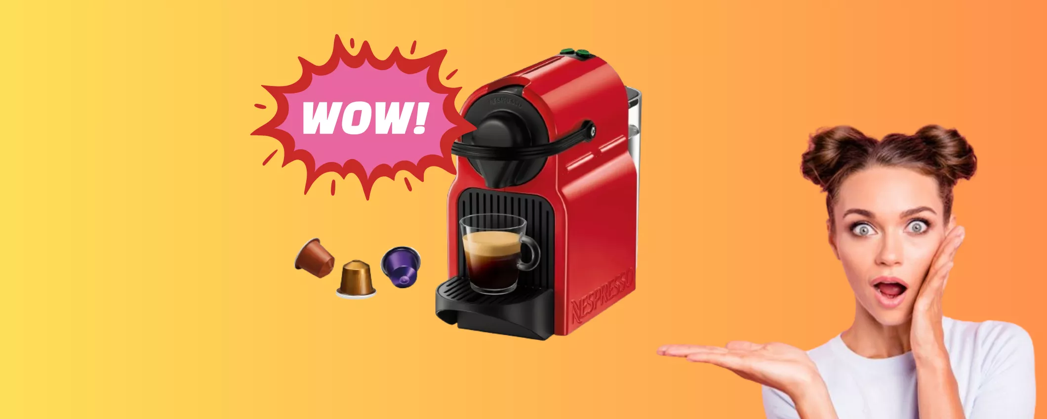 Caffè COME AL BAR con la Nespresso Inissia a SOLI 69 EURO: FOLLIA Amazon!