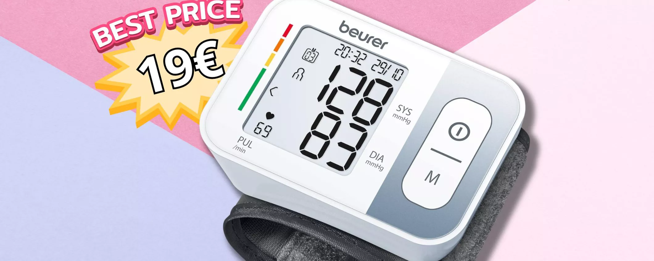 SOLO 19€ per il Misuratore di Pressione da Polso: scopri la qualità del dispositivo medico!