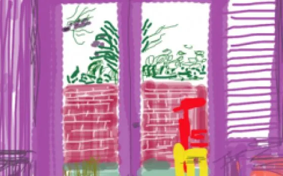 Il pittore David Hockney e il suo iPad