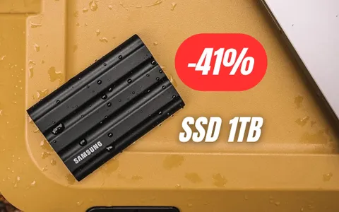 SSD Samsung da 1TB: portatile e al 41% di sconto su Amazon, AFFARONE
