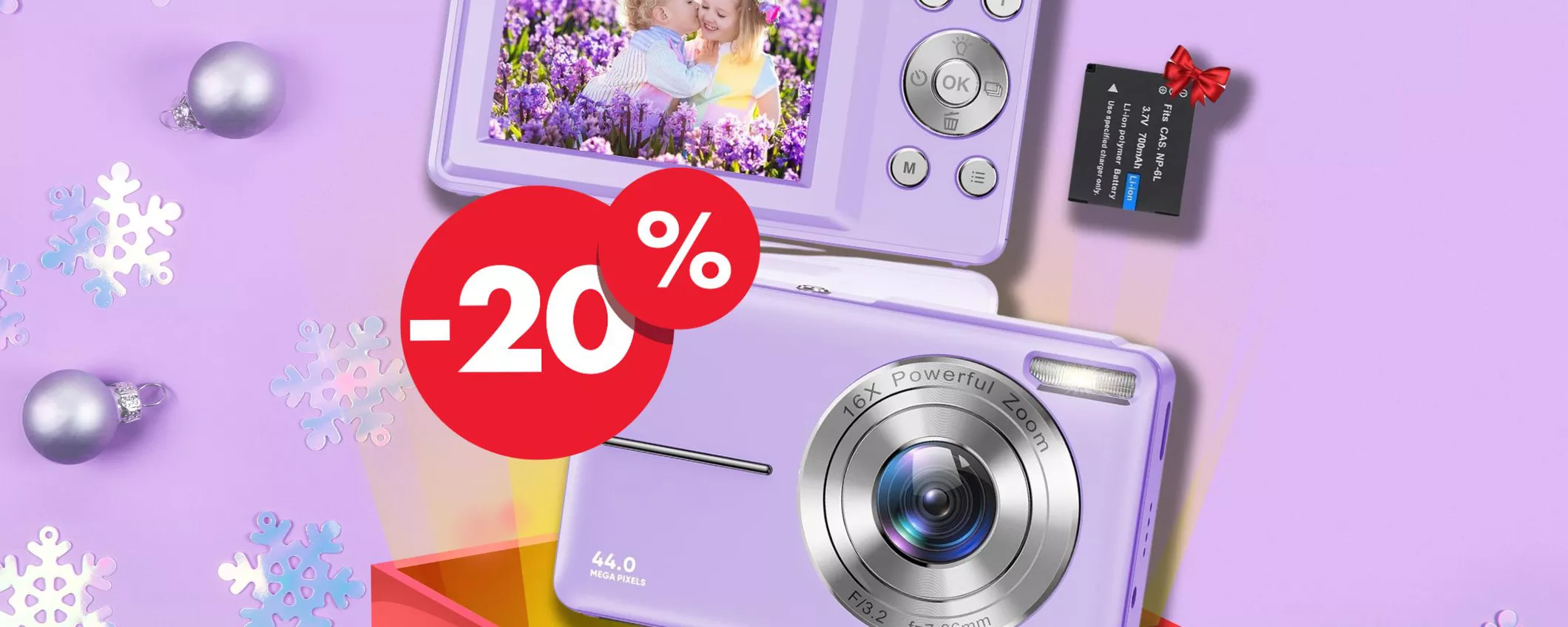 CHE REGALO: Macchina Fotografica Digitale a soli 45€ per sorprendere tutti!