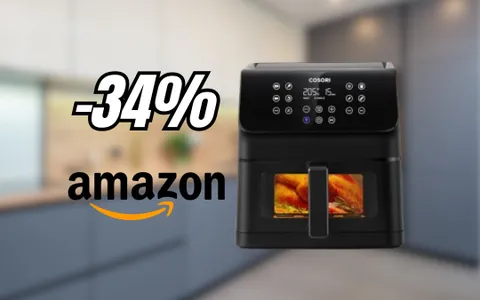 Friggitrice ad aria Cosori da 6,2L, facile da pulire e con 11 funzioni di cottura (-34%)