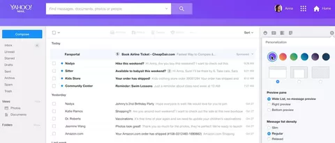 Yahoo Mail, nuova interfaccia e versione Pro