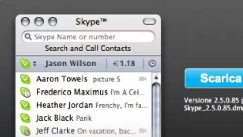 Skype per Mac esce dalla beta