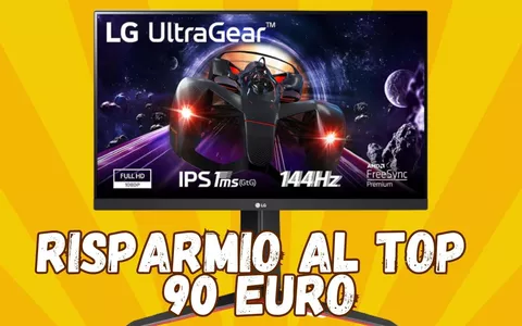 LG 24GN65R UltraGear Gaming Monitor, un display da Pro in super sconto!