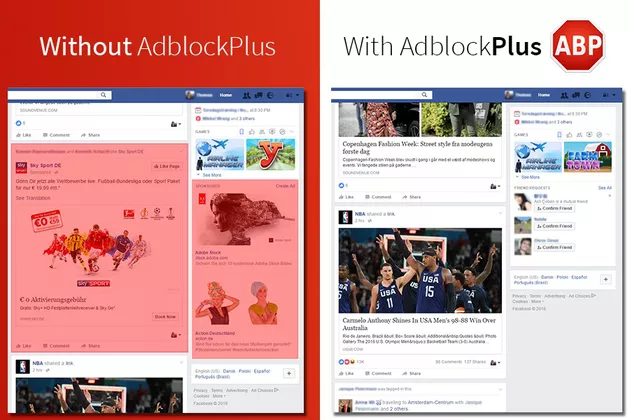 Filtro Adblock Plus - Facebook