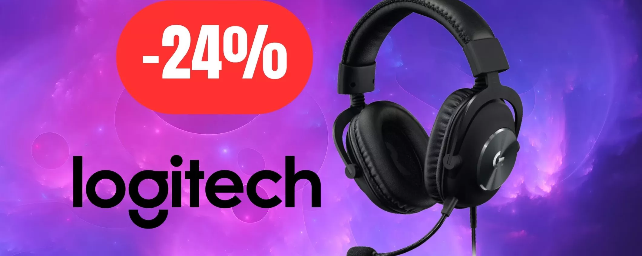 Gioca online e migliora le tue performance con le cuffie da gaming Logitech al 24% di sconto