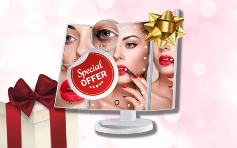 Specchio per il trucco con illuminazione: SOLO 16€ per un regalo di Natale top!