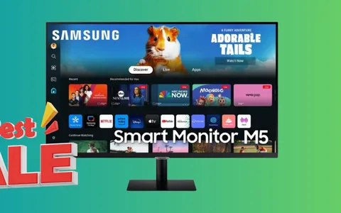 Offerta folle: Samsung Smart Monitor M5 a 199,90€ con un risparmio del 33%!