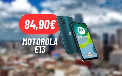 Motorola E13: un BEST BUY ulteriormente scontato, un vero e proprio REGALO (-58%)