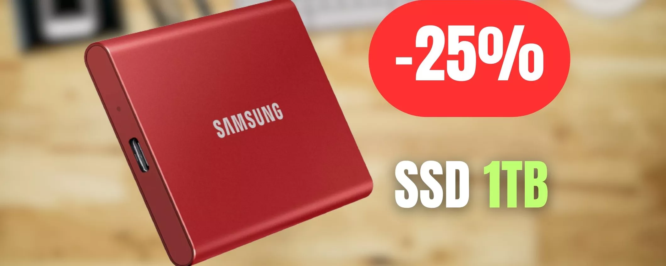 Porta a spasso 1TB di storage con l'SSD Samsung in PROMOZIONE