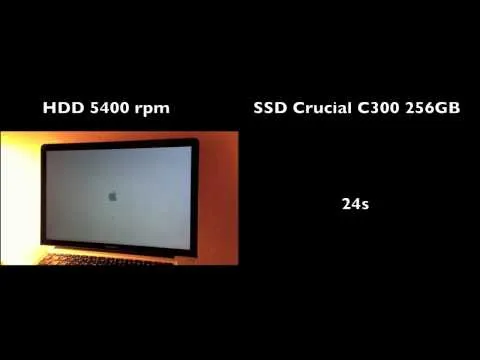 MacBook Pro Mid 2010, HDD 5400 rpm vs. SSD Crucial C300 256GB