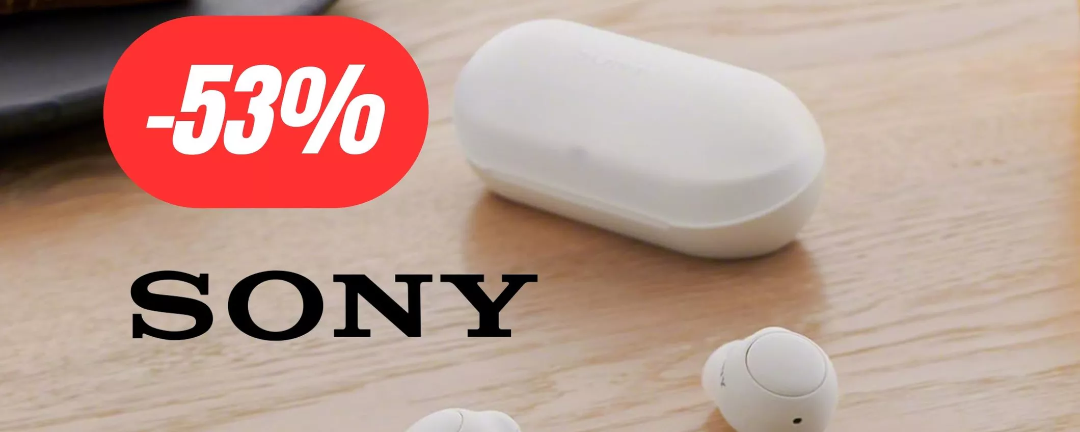 Cuffie Sony perfette per lo sport e dalla batteria infinita al 53% di sconto