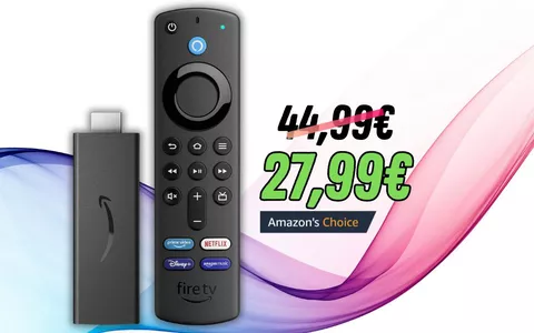 Amazon Fire TV stick + telecomando vocale Alexa a SOLI 27,99€