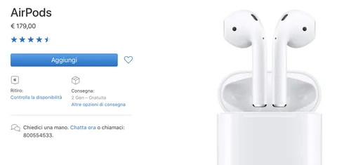 AirPods, terminate le scorte fino a gennaio 2018
