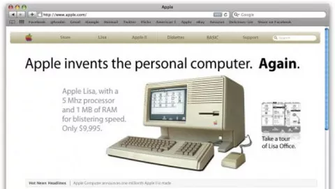 Apple.com, come sarebbe stata 26 anni fa