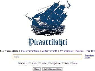 Piraattilahti, la homepage di The Pirate Bay clonata da CIAPC