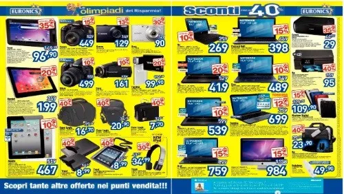 Euronics: sconti sino al 40% con le Olimpiadi del risparmio