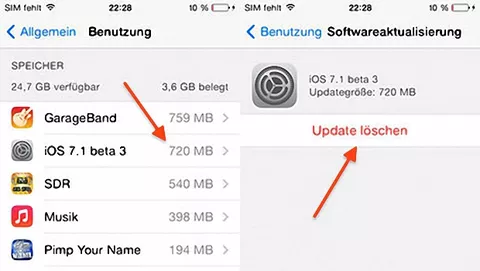 iOS 7.1, finalmente si può rimuovere gli update OTA