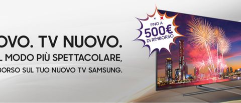 Samsung, rimborso sino a 500 euro sui nuovi TV