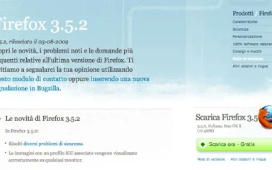 Disponibile Firefox 3.5.2