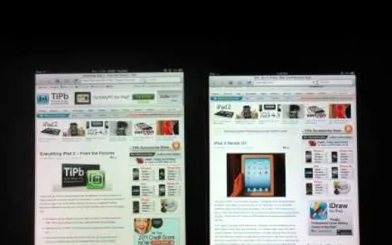 Video comparativo prestazioni Browser Safari su iPad 1 e iPad 2