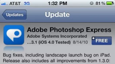 Adobe corregge gli errori in Photoshop Express