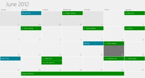 Windows 8, appuntamenti con Calendar